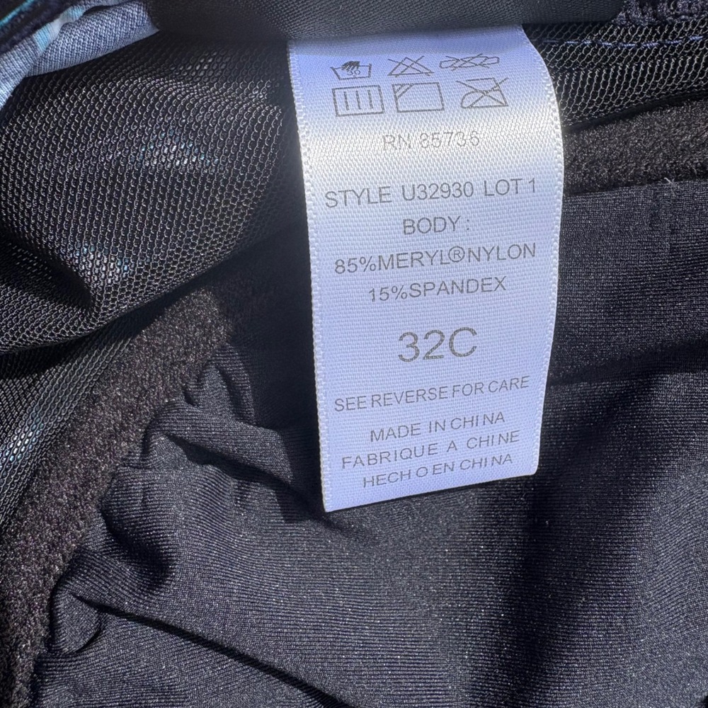 Coco‎ Reef Swimdress 32C Navy Blue NWT Ruched Underwire Ruffle Swimsuit Slimming - Picture 12 of 14